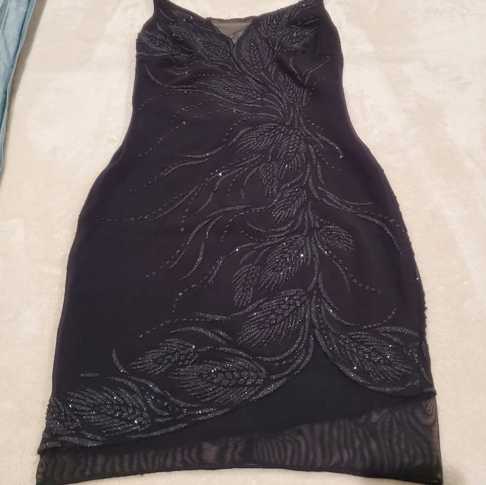 Tadashi shoji black cocktail dress